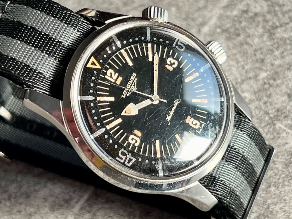 Vintage Longines Legend Diver 7042-4 Gilt Black Radium (Gebraucht) in ...