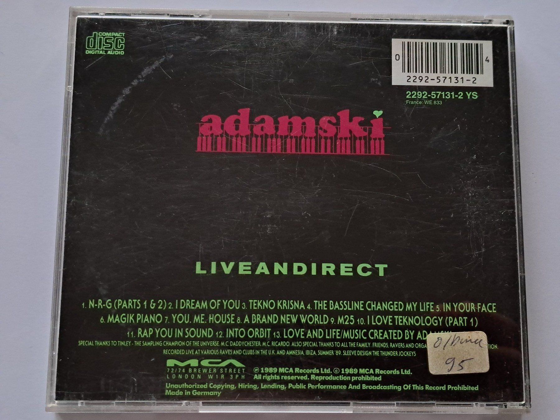 CDs: CD Adamski - Liveandirect – Gebraucht aus Pully von bro_n52j 1