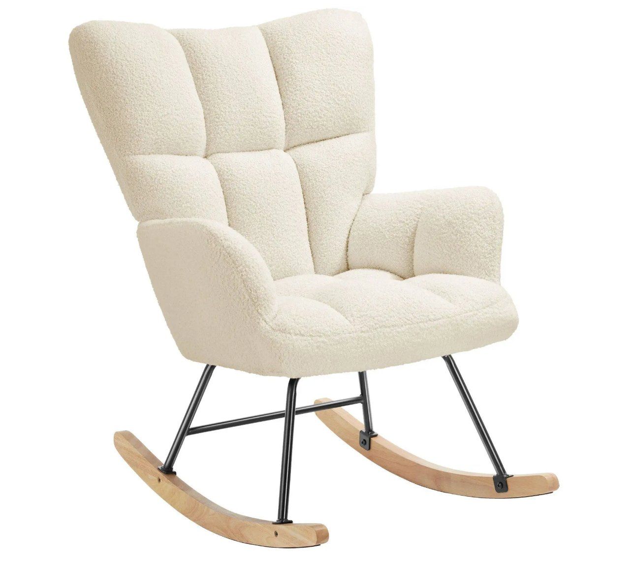 Stühle: Schaukelstuhl Torve Bouclé beige – Neu (gemäss Beschreibung) aus Steinhausen von Retourenprofis 1