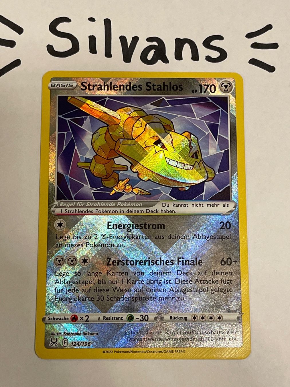 Pokémon Carte collezionabili: Strahlendes Stahlos Verlorener Ursprung Lost Origin Deutsch – Nuovo (secondo la descrizione) da Wil SG venduto da Silvans