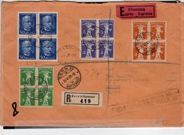 Supper R-Express-Brief gute Buntfrankatur nach England