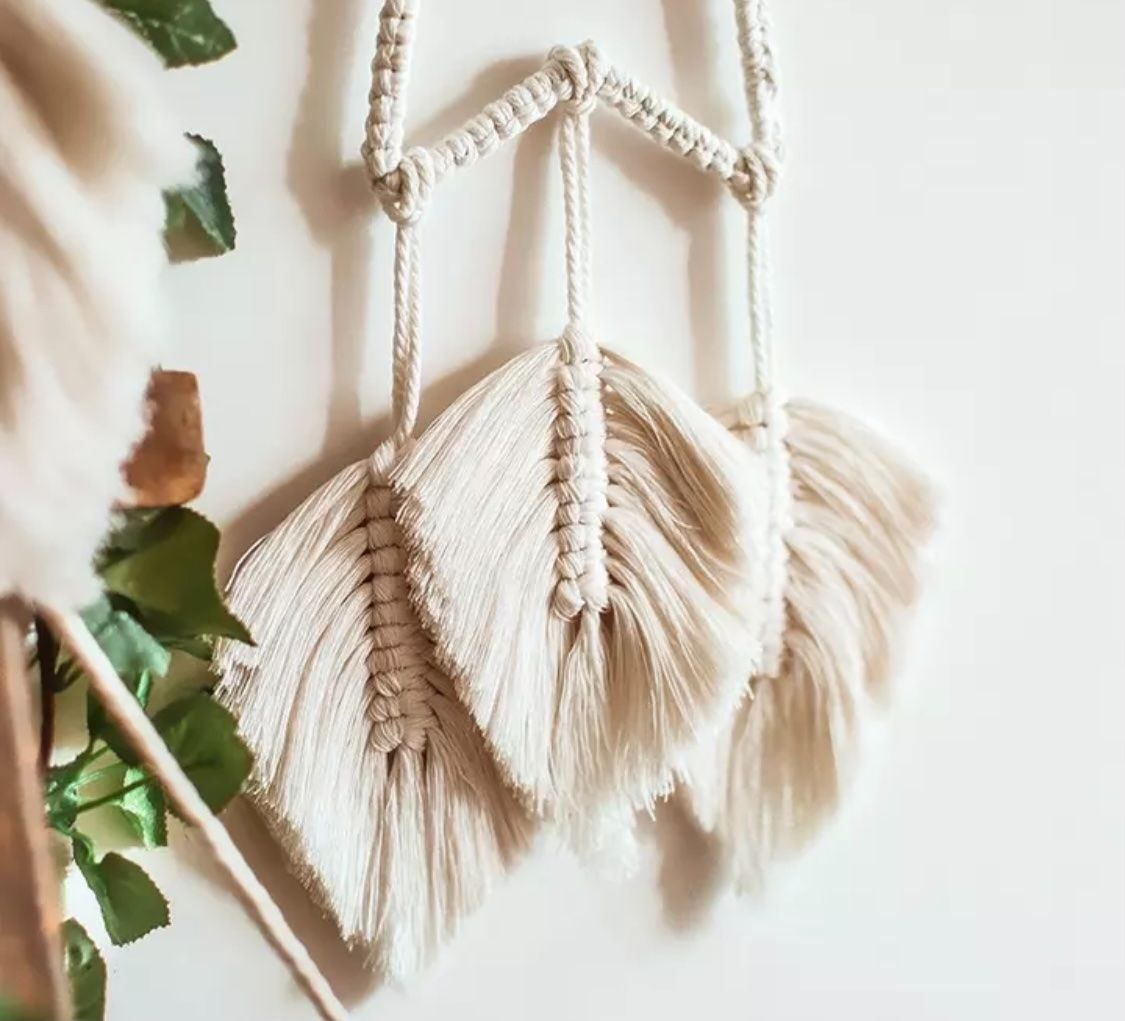Tutte le decorazioni: Makramee Stern mit 3 Blätter boho, NEU – Nuovo e nell'imballaggio originale da Lachen SZ venduto da Luxolino 1