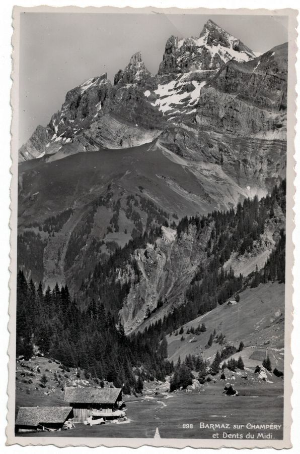 Ansichtskarten: Barmaz sur Champéry, circulée 1947 – Gebraucht aus Frauenfeld von POML