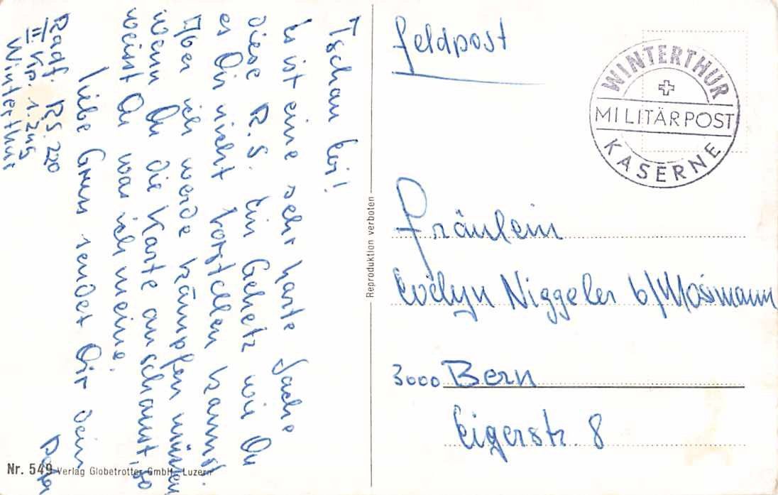 Cartoline postali: Schöne alte Postkarte Feldpost Kampf dem Heimweh – Usato da Winterthur venduto da SchatzchischtliWinti 1