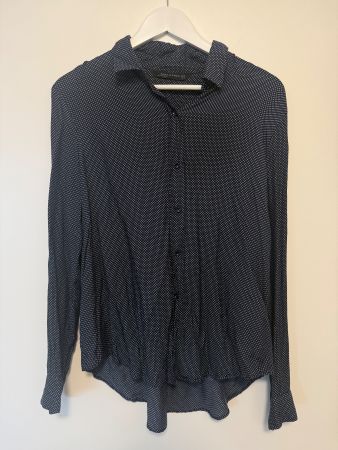 Zara - Bluse - Dunkelblau mit Punkten - XL