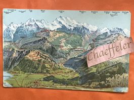 Alte Postkarte Berner Oberland und Interlaken 