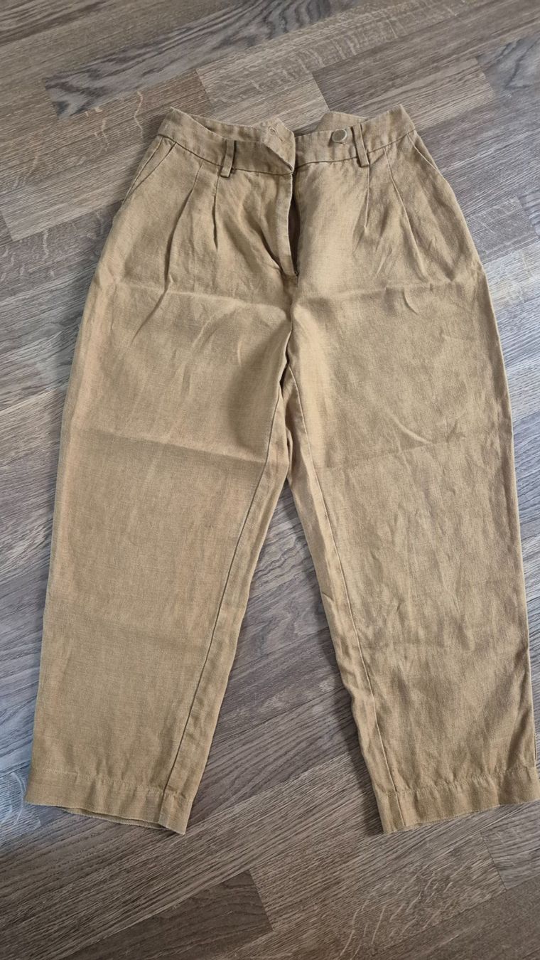 La Redoute Pantaloni: La Redoute mustard linen pants – Usato da Zürich venduto da monadiederich