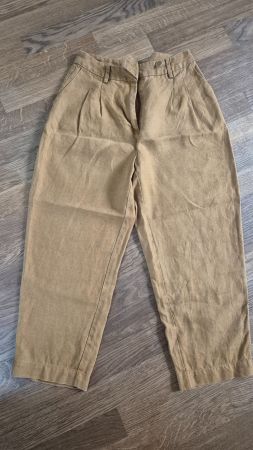 La Redoute mustard linen pants