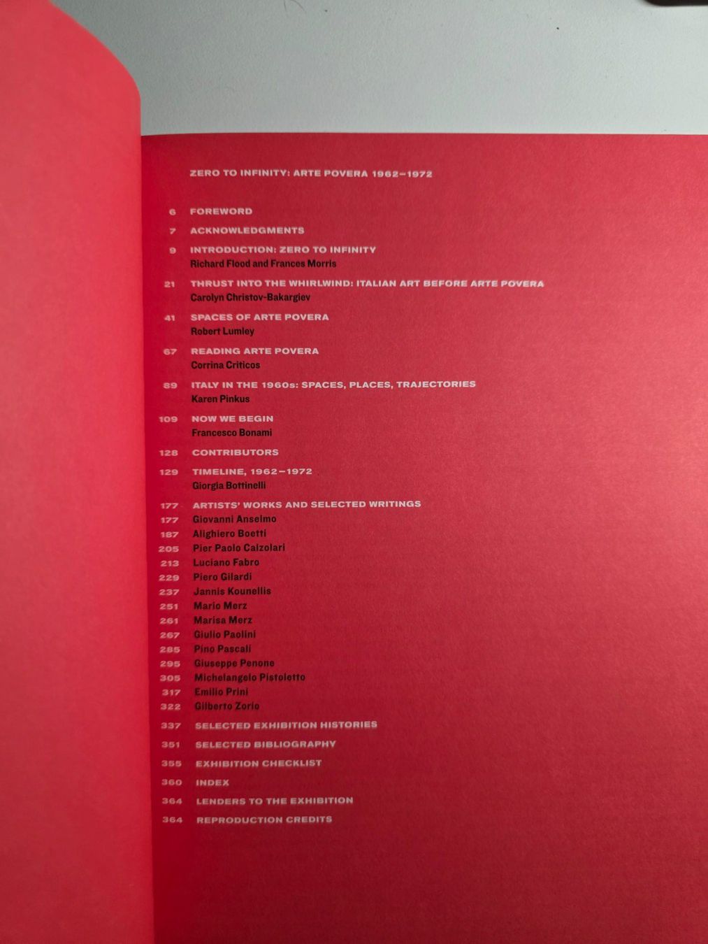 Libri: Zero to Infinity : Arte Povera 1962-1972 - 2001 USA – Usato da Walterswil BE venduto da Lonitti 8