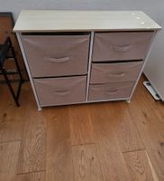 Kommode mit 5 Stoffschubladen, ca. 84x70x30cm beige