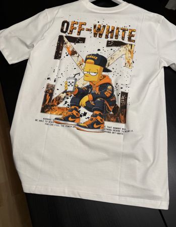 Off-White T-Shirt Bart Simpson Print Weiss Neu - XXL