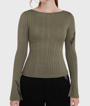 Killstar Longsleeve Ethereal Forest, Gr L neu