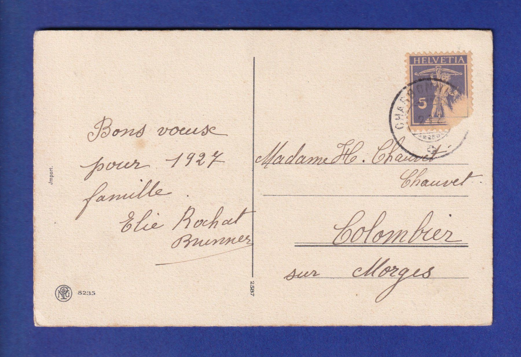 Cartoline postali: OISEAU - Bonne Année – Usato da Pully venduto da nicecards-shop 1