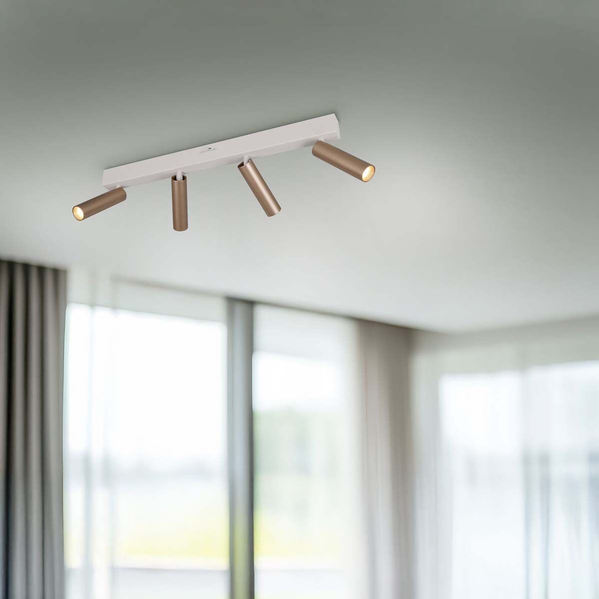 Lampade: 4er Strahler, Coffee, Grau, 65 cm x 4 cm – Nuovo (secondo la descrizione) da Kreuzlingen venduto da Smart-Light 1