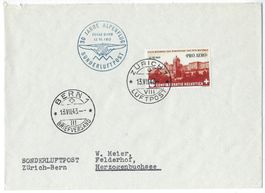 1943 Flug SF 43.1b Pro Aero Postflug Zürich-Bern 13.VII.43