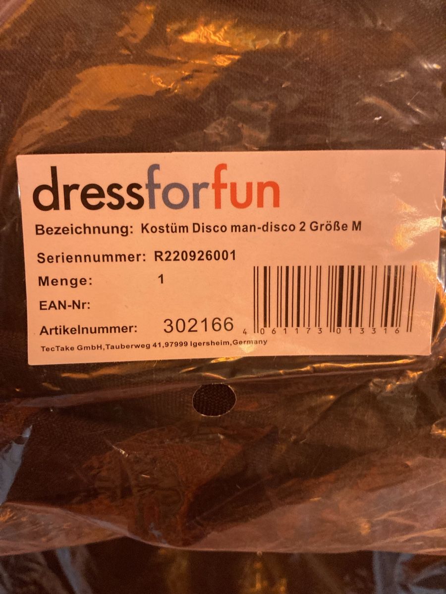 Costumi: Köstum Disco Mann M – Nuovo e nell'imballaggio originale da Aarwangen venduto da to-hirschi 4