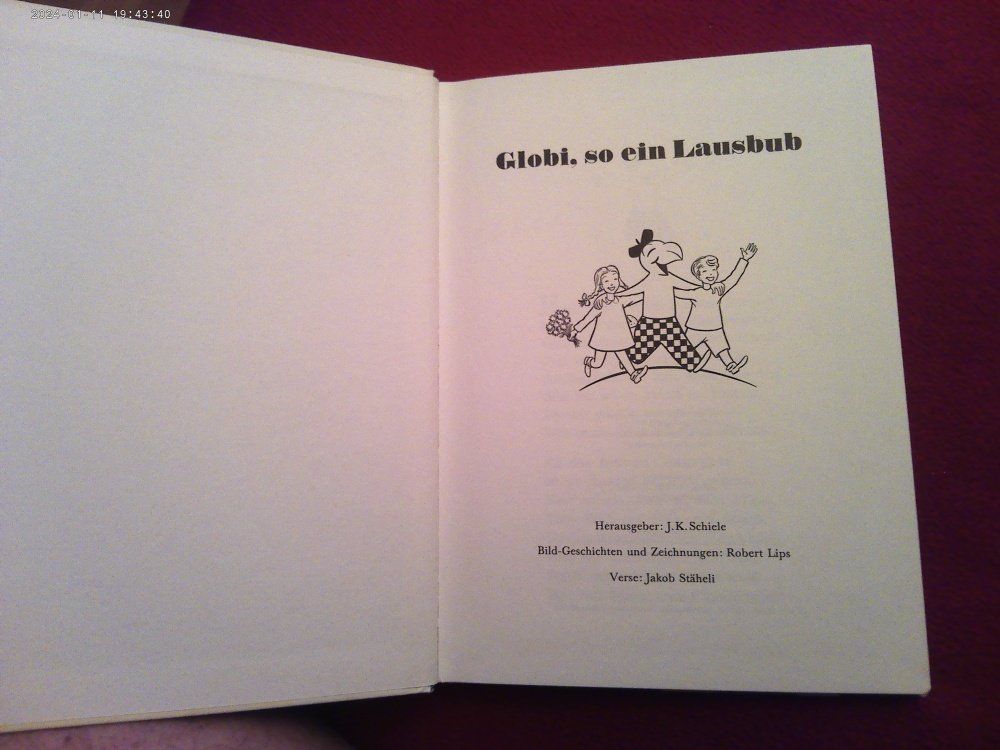 Fumetti: Globi, so ein Lausbub, Kinderbuch 4 AUFLAGE (UNBEMALT) – Usato da Volketswil venduto da nemo2000 3