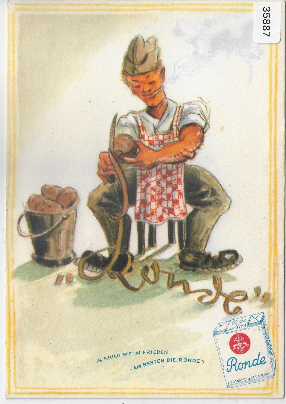 Cartes postales: Ronde Cigarette - Zigaretten Werbung – D'occasion à Ettingen par Kartenplanet