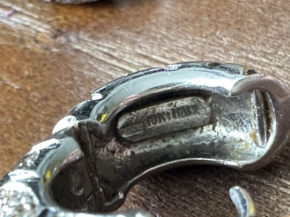 Orecchini pendenti & Orecchini a lobo: Boucles or blanc 18 carats – Usato da Choëx venduto da Maitresplinter 2