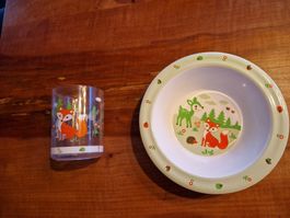 2teiliges Kindergeschirr Fuchs & Reh