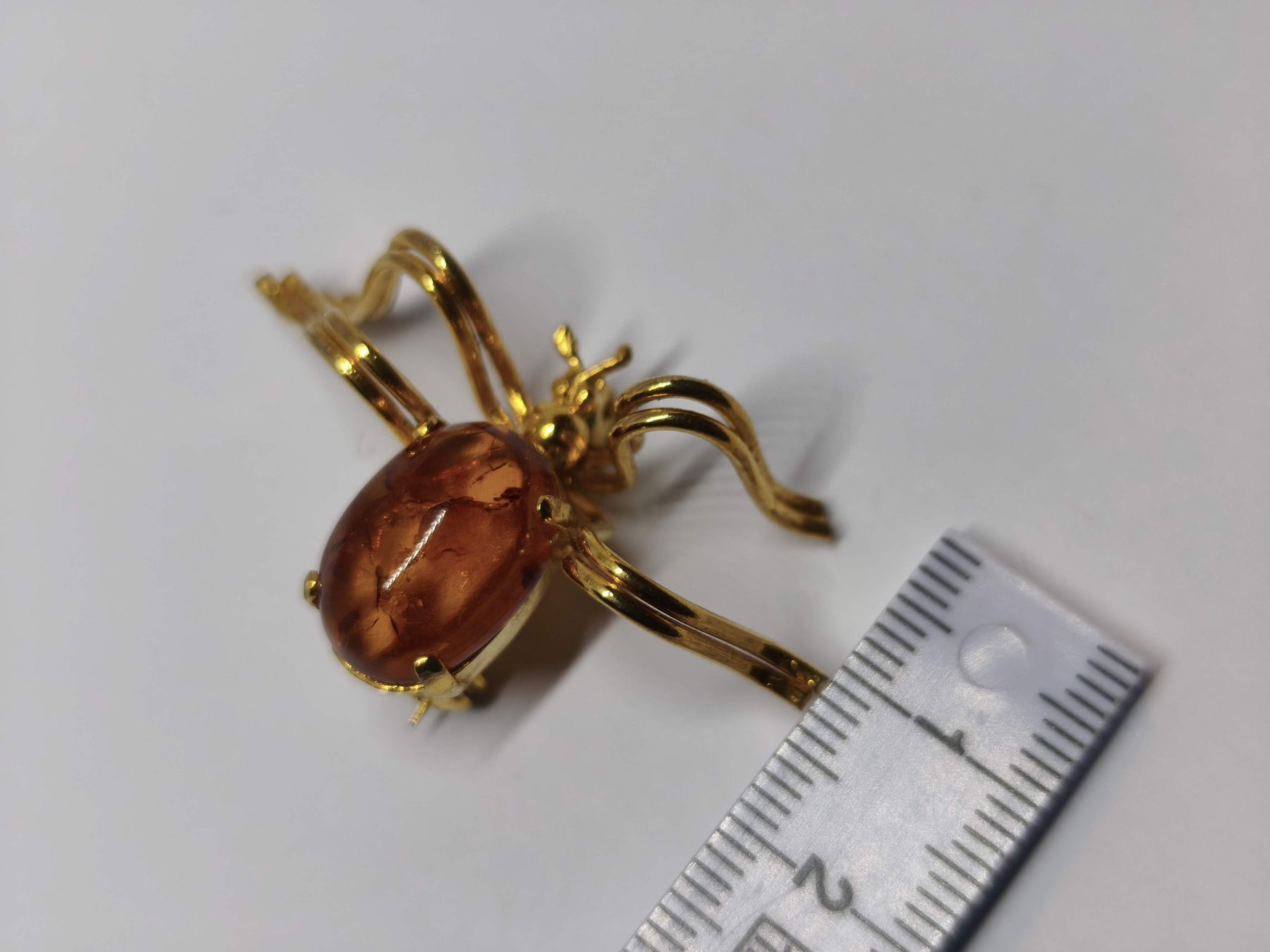 Spille & Fermagli: Brosche Spinne Bernstein Goldfarben Damen Schmuck  – Usato da St. Gallen venduto da GIULESGG 4