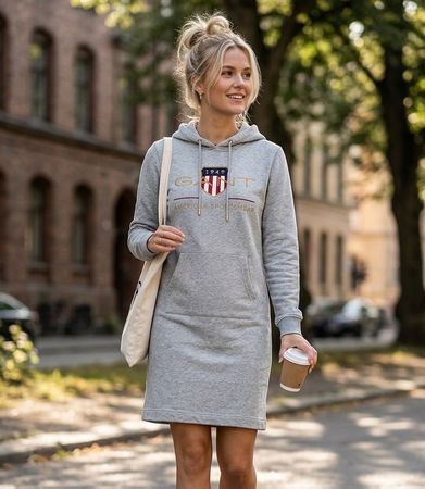 GANT Lässiges sportliches Sweatkleid mit Kapuze Gr.S