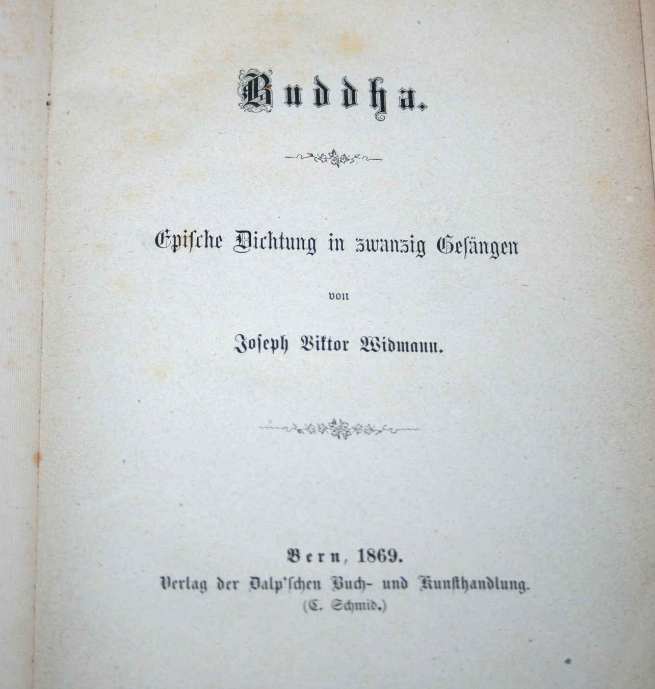 Libri: Joseph Viktor Widmann: BUDDHA, Epische Dichtungen, EA 1869 – Usato da Schaffhausen venduto da Kartenprofi