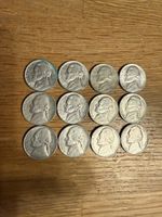 5 Cent USA Jefferson 12 Stück Münzen