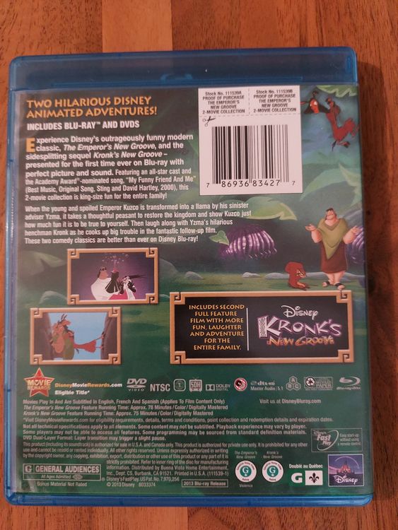 Blu Ray The Emperor's New Groove & Kronk's New Groove