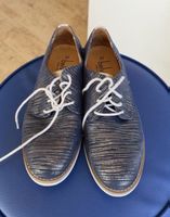 Schnürschuhe Belvida blau metallic Grösse 37 gebraucht