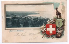 Präge-AK Wappen Gruss aus RORSCHACH