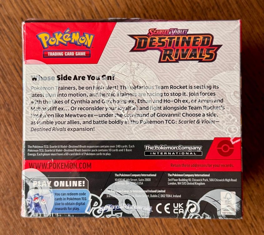 Pokémon Destined Rivals Booster Box - New Sealed / EN 🇬🇧 (Neu und ...
