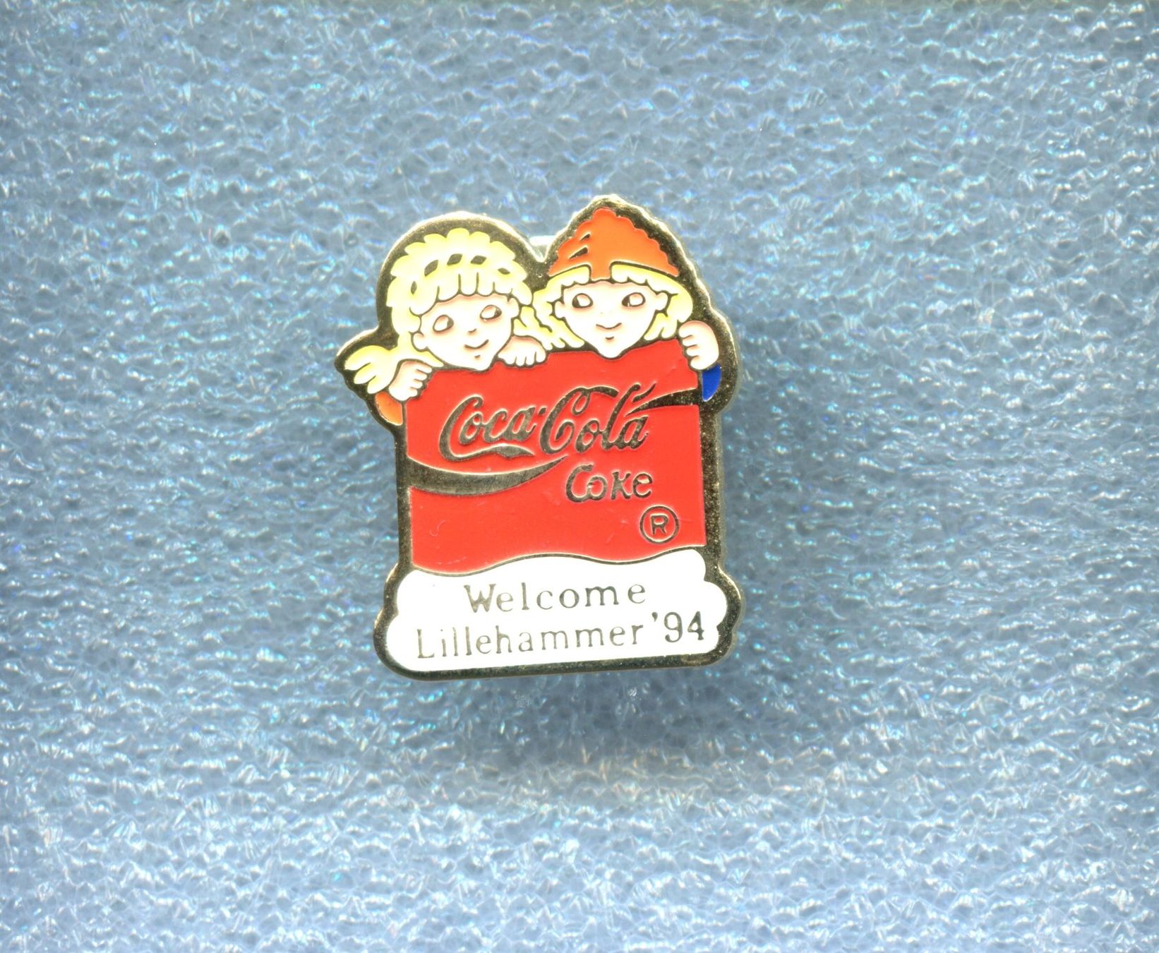Placchette & Badge: Welcome Lillehammer'94  Coca Cola – Usato da Winterthur venduto da Sammleroase