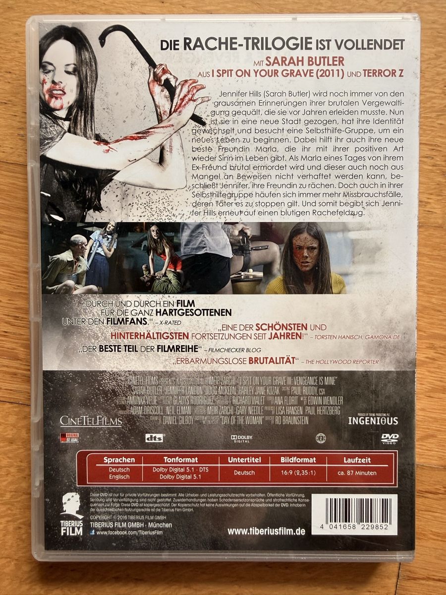 Tutti i DVDs: I Spit On Your Grave 3 - DVD – Usato da Kölliken venduto da nerdorado 1