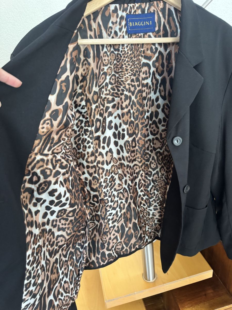 Giacche: blazer vintage noir avec intérieur léopard – Usato da Lonay venduto da nei_79jc 4