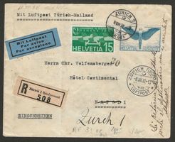 1932 : Rundflug Nr. RF33cc, Stempel rückseitig, KP 320.--