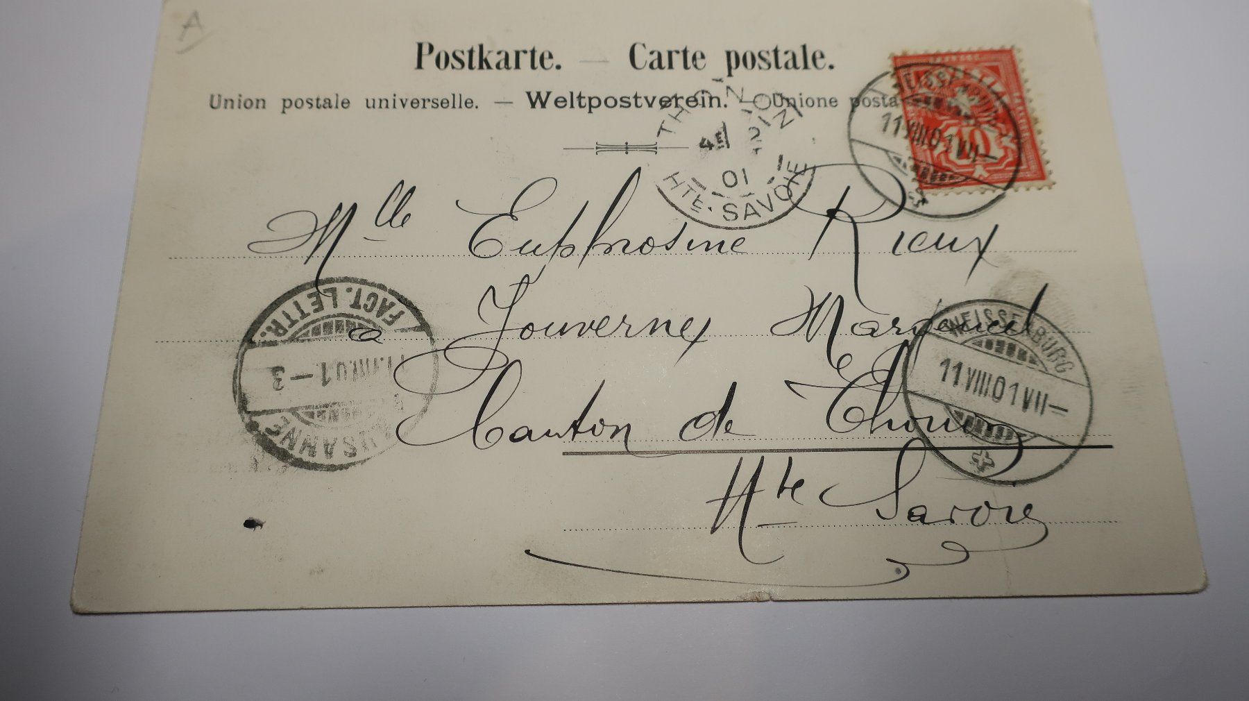 Cartoline postali: Weissenburg (Hinteres Bad)  1901 – Usato da Cormoret venduto da Pascalll2001 2