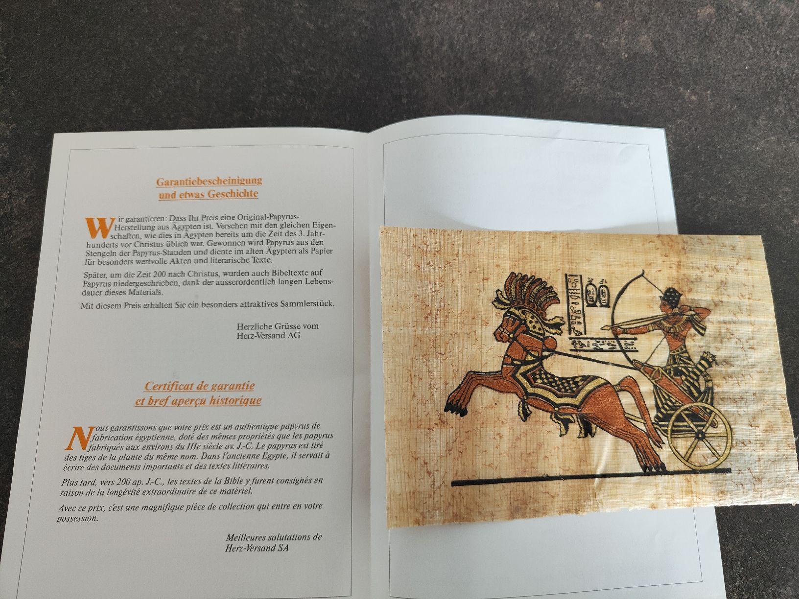 Foto & Immagini: Deko Papyrus_ Streitwagen Motiv – Usato da Steinerberg venduto da Magnum86