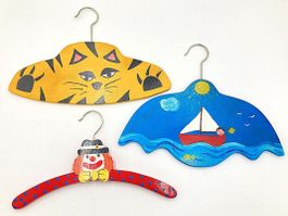 Kinderkleiderbügel-Set | Meer/Tiger/Clown | 3Stk.