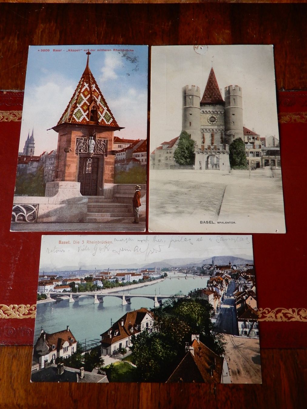 Ansichtskarten: 3 x Alte  Ansichtskarten Basel   1906/1907/1910 – Gebraucht aus Senèdes von Framboise52
