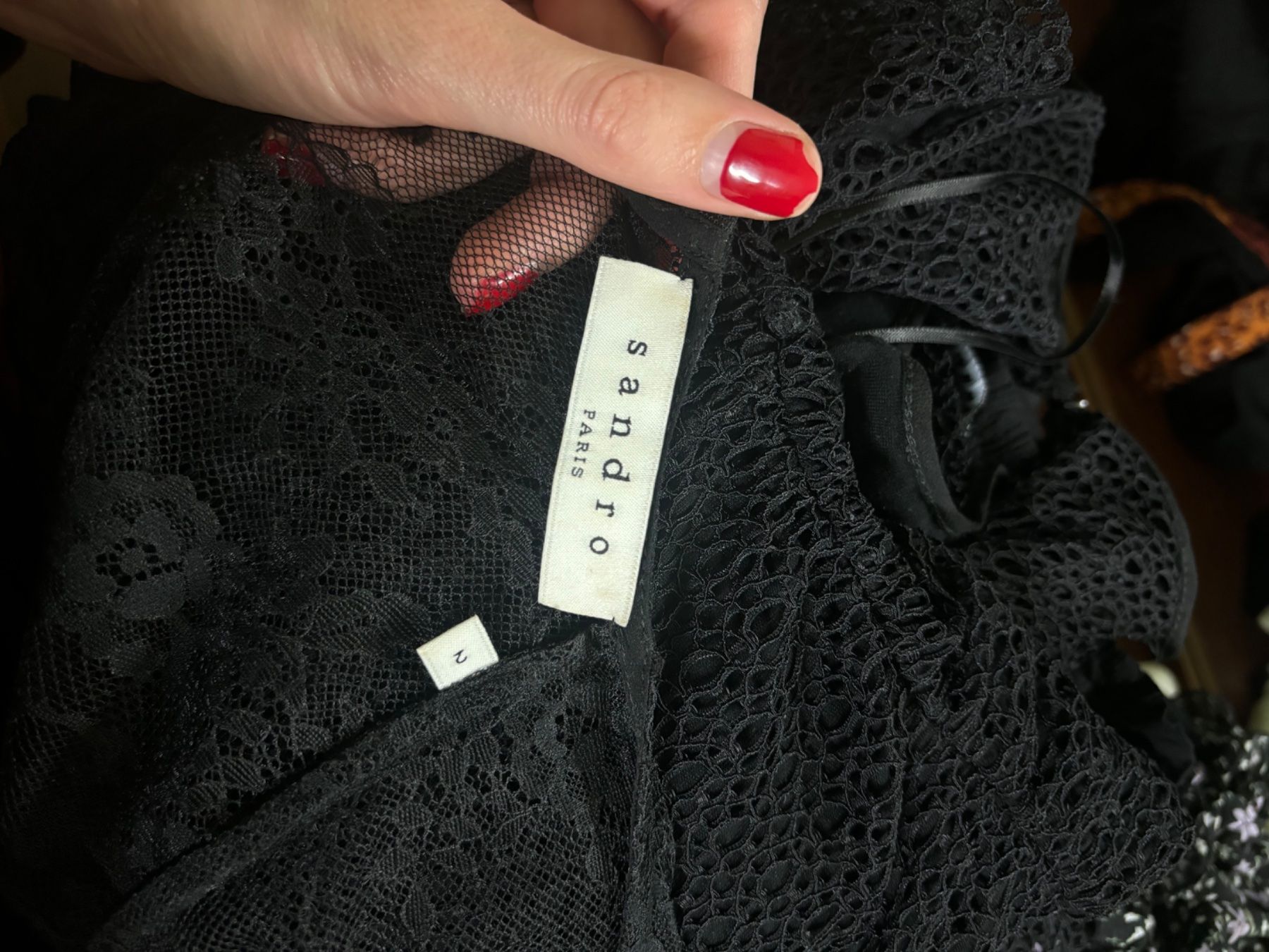 Sandro Vestiti: Sandro dark red lace dress size 2 – Nuovo (secondo la descrizione) da Genève venduto da Bella_909 7