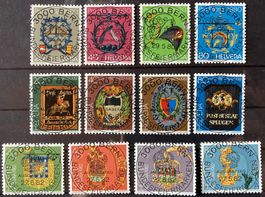 1980-1982, 3 Sätze PP mit ET Vollstempel, SBK 70 Fr.