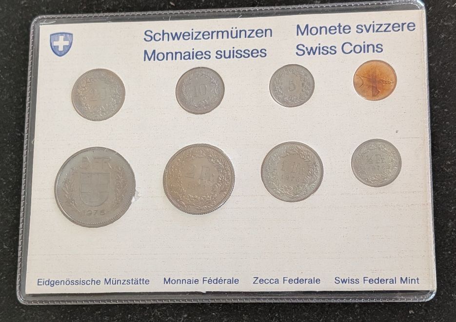Tutti le monete: Münzsatz Schweiz 1976 stgl. – Nuovo (secondo la descrizione) da Arch venduto da coinsandmore