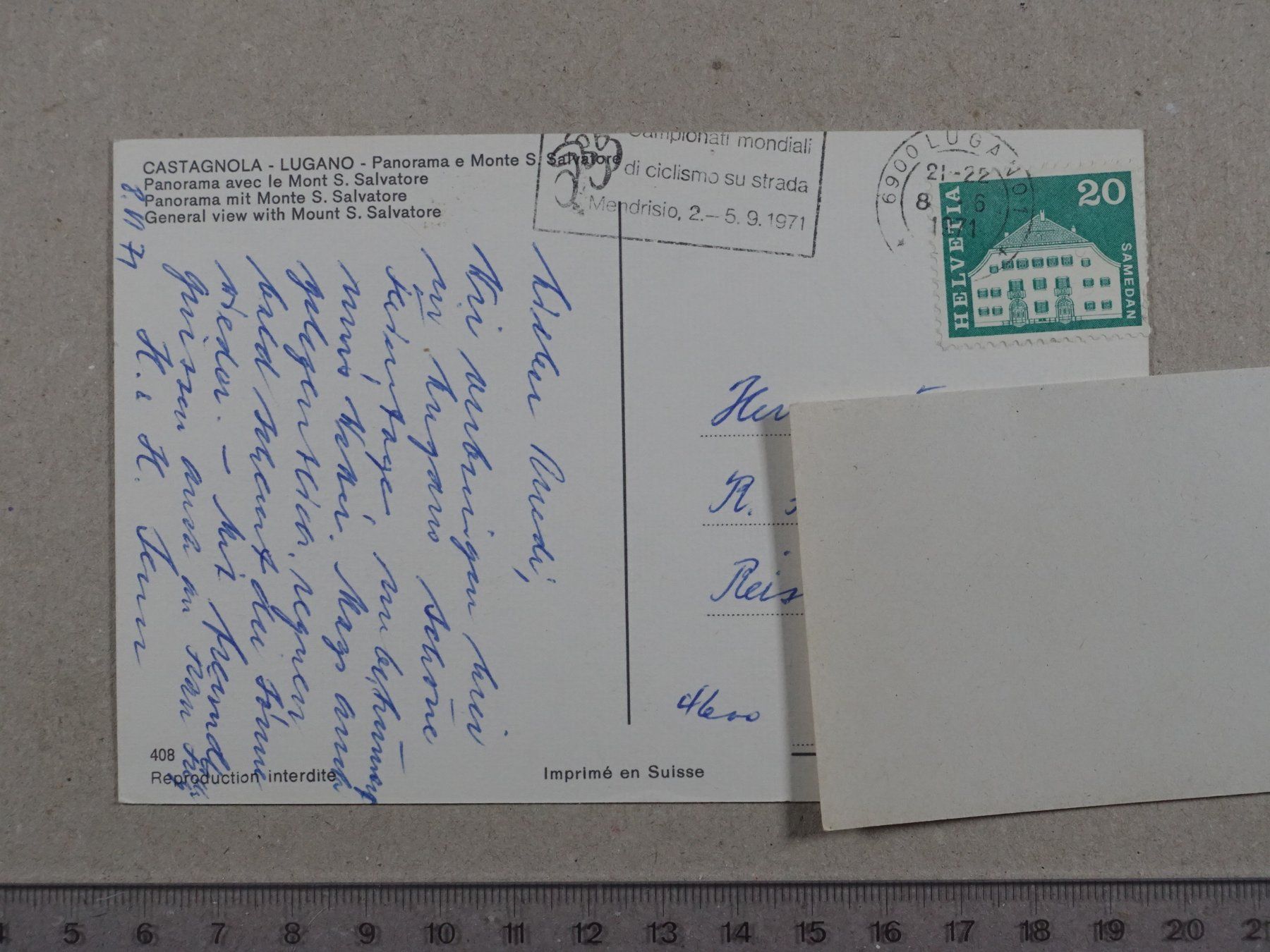 Cartes postales: Castagnola Lugano, 1971 – D'occasion à Lenzburg par fh1 1