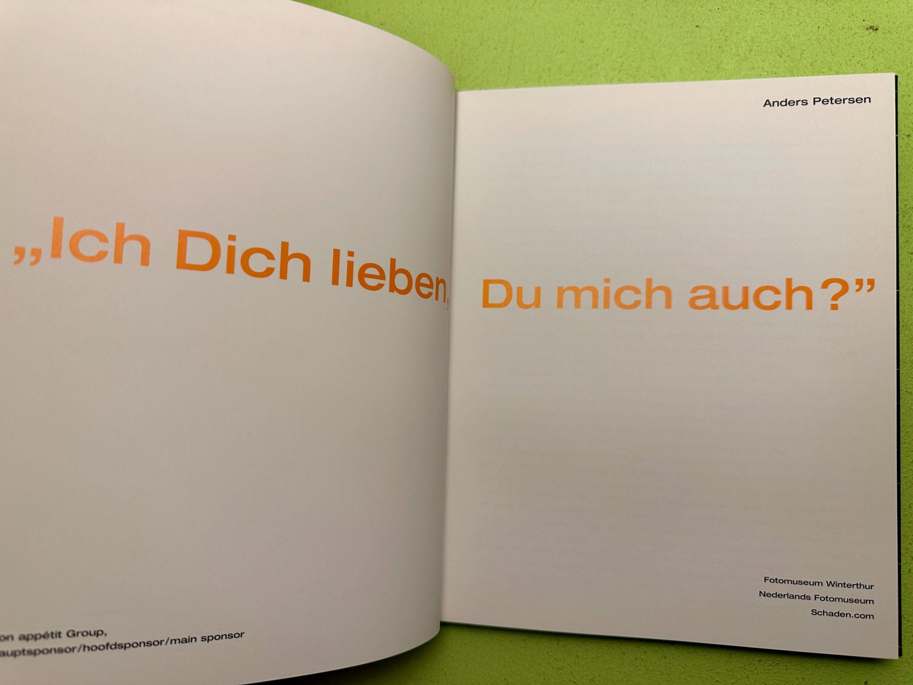 Libri: Anders Petersen: Ich Dich lieben, Du mich auch? – Usato da Zürich venduto da allp 1