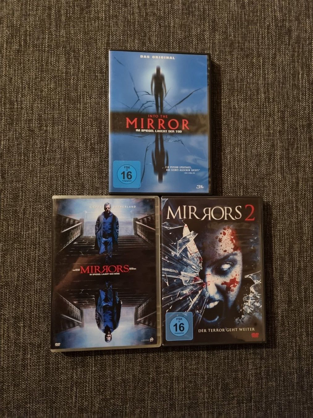 Alle DVDs: Mirrors, komplette Sammlung, 3 DVDs Horror – Gebraucht aus Winterthur von Belzarek