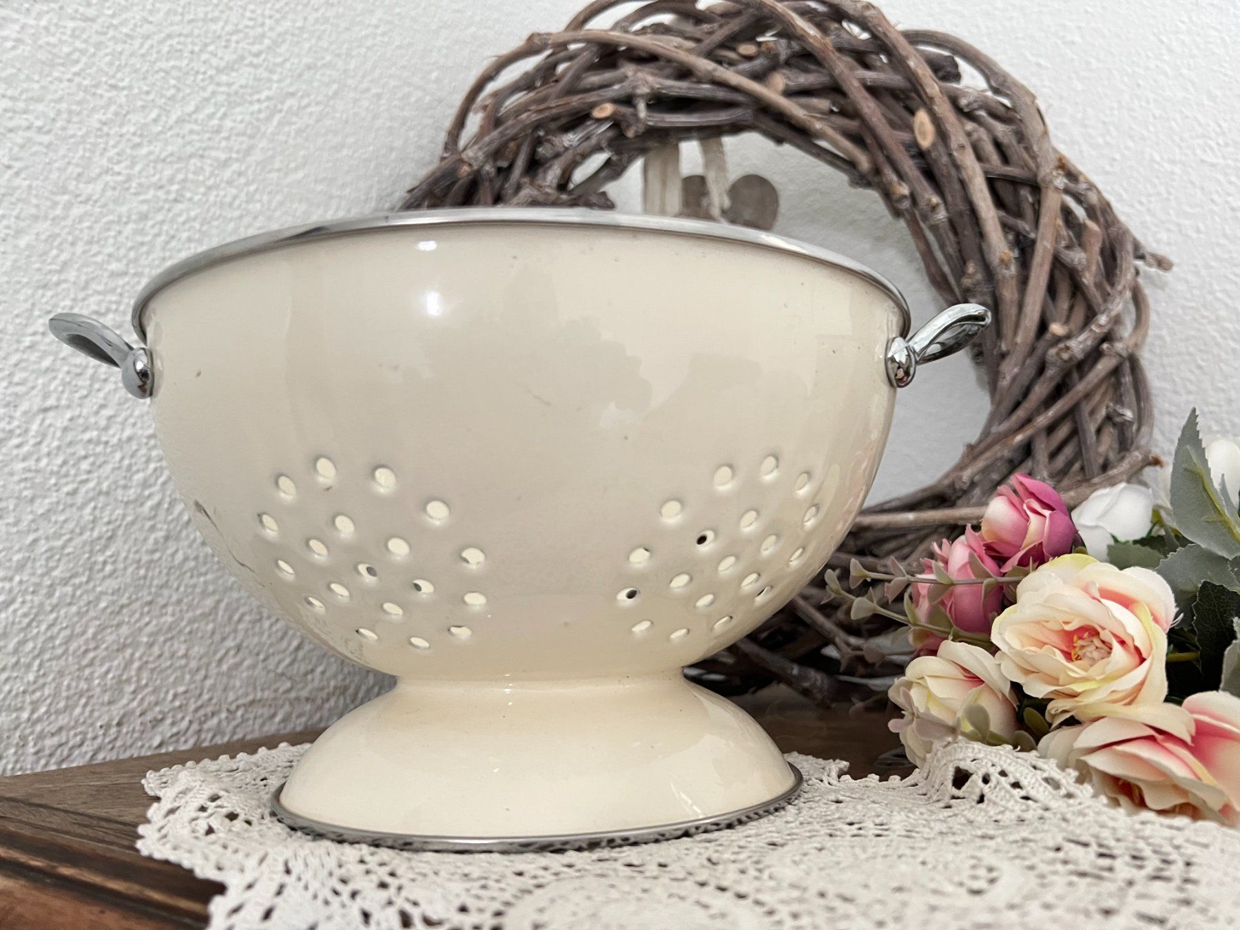 Elettrodomestici da cucina: Vintage Küchensieb - Emaille - Shabby – Usato da Walzenhausen venduto da Cerna007 2