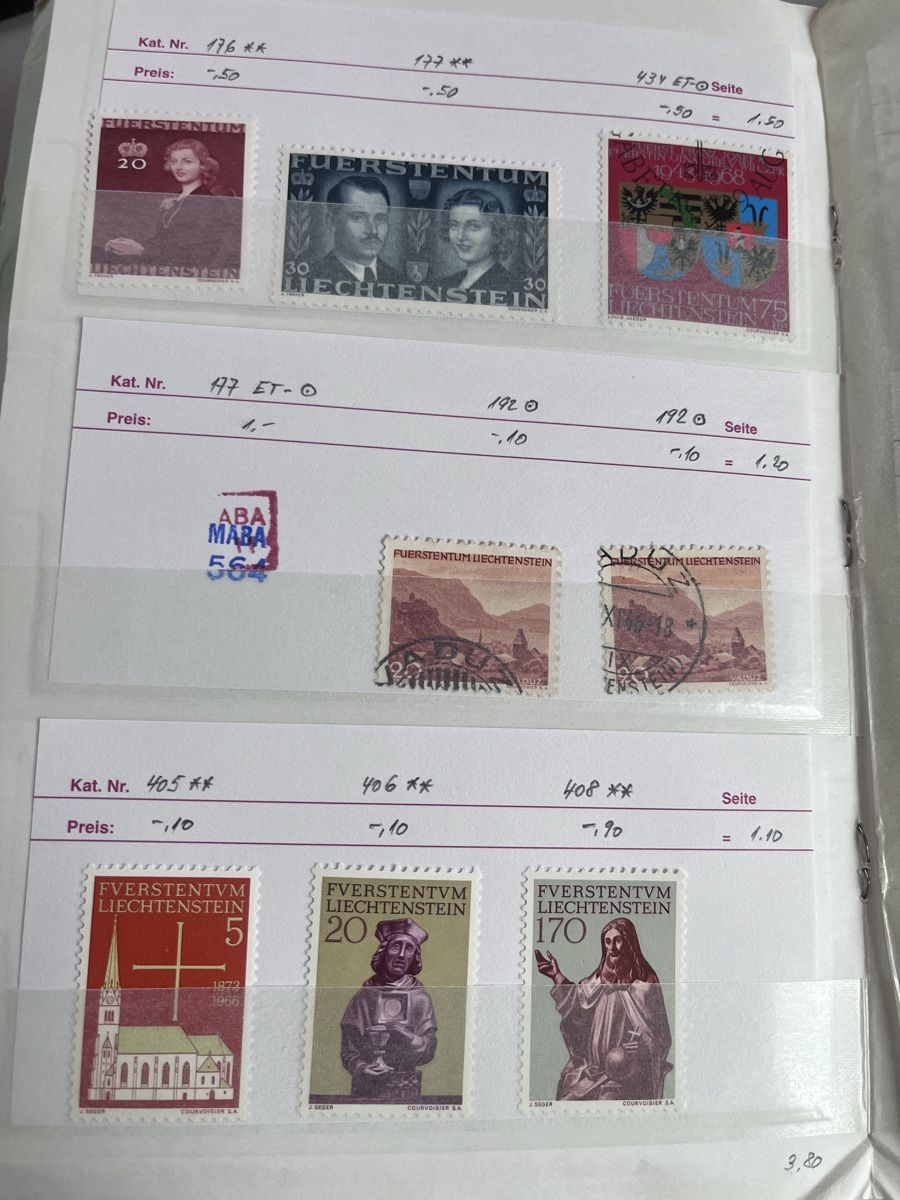 Tutti i francobolli: Briefmarken Auswahlheft Liechtenstein – Usato da Römerswil LU venduto da manuscha_ 4