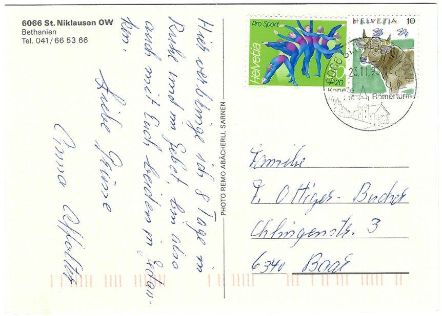 Cartoline postali: AK St. Niklausen OW, Bethanien – Usato da Rheinfelden venduto da wil_m7gh 1