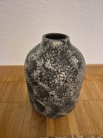 Vase schwarz-weiss gemustert Keramik H25cm guter Zustand